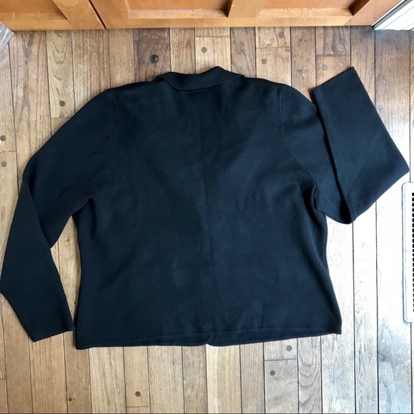 Lane Bryant Black Knit Cardigan 3 Button Blazer M2 - Picture 2 of 7